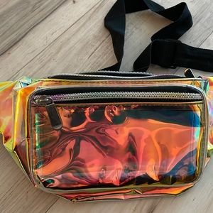 Holographic Fanny pack with sunglasses